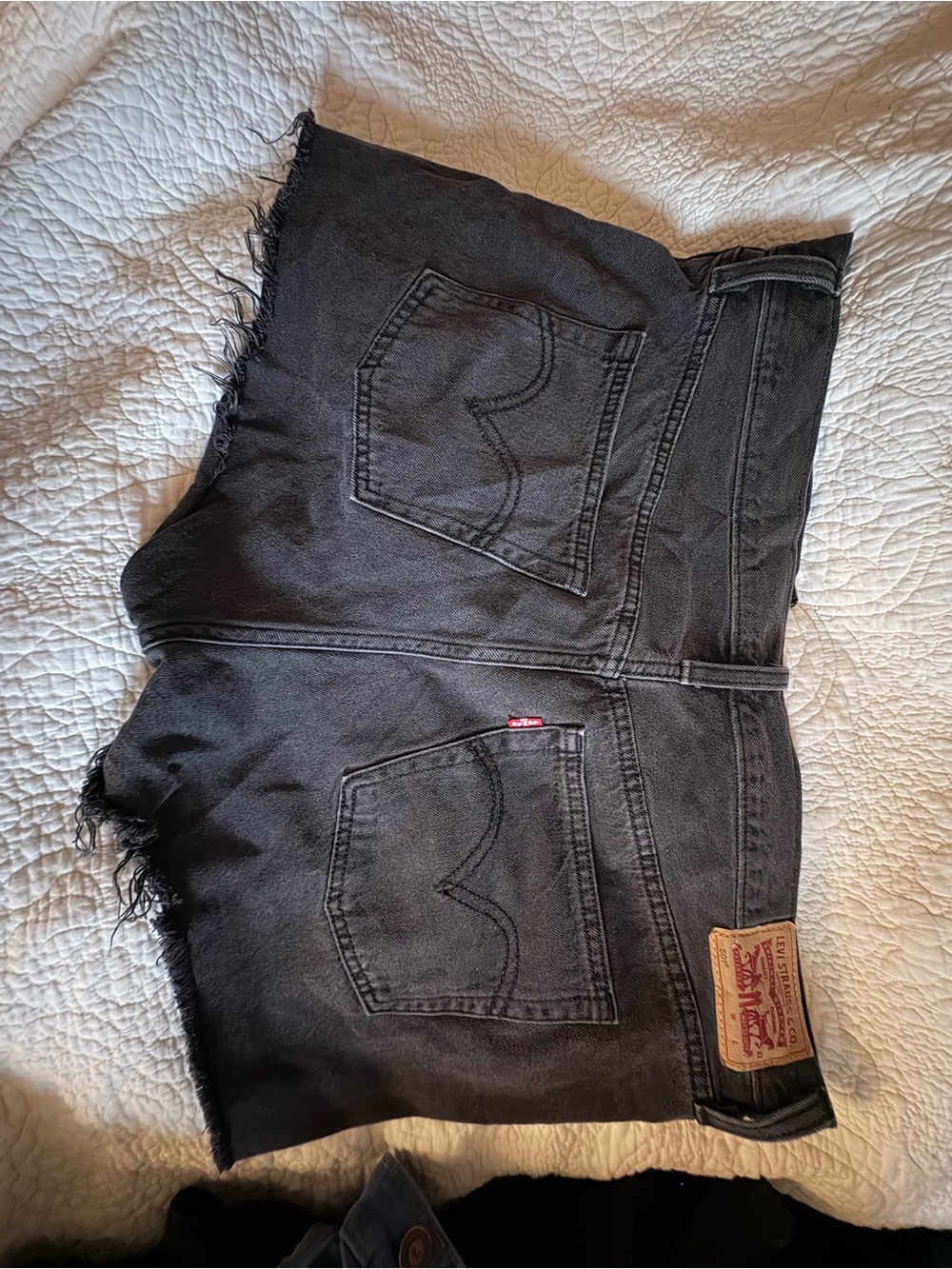 Levi's Black CutoffDenim Shorts women’s size 33